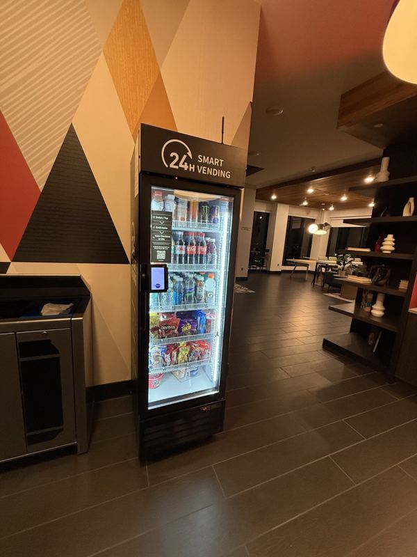 ReadyNow smart cooler installed in a residential lounge