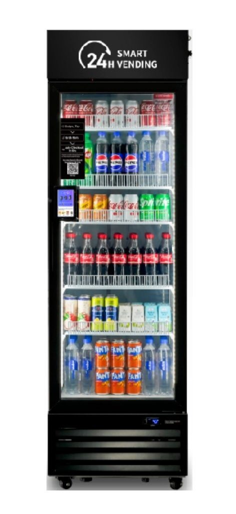 ReadyNow single-door AI smart cooler